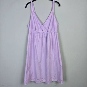 Faded Glory Womens Y2K Babydoll Knee Length Dress Size 14 Purple Sleeveless